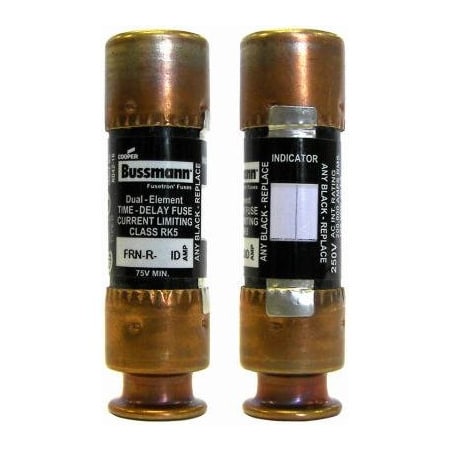 Eaton Bussmann Ceramic Fuse, FRN Series, Time-Delay, 20A, 250V AC BP/FRN-R-20ID
